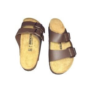Birkenstock Arizona Leather Double Strap Sandals Brown EU 41 US 10
